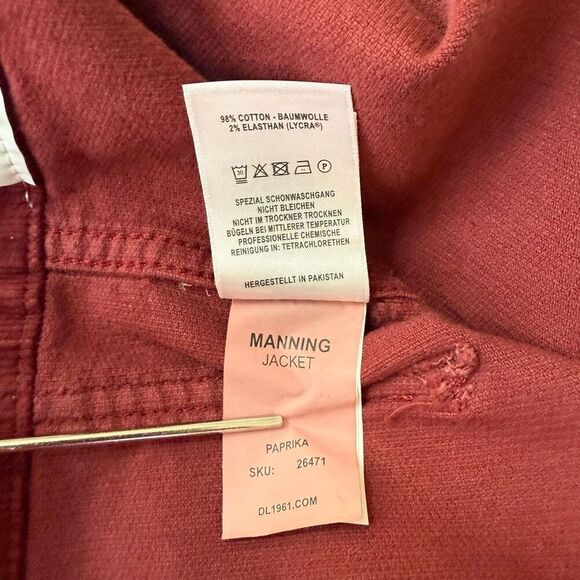 DL1961 KIDS Girl's Manning corduroy Jacket In Paprika cotton stretch size L NWT - Picture 7 of 10